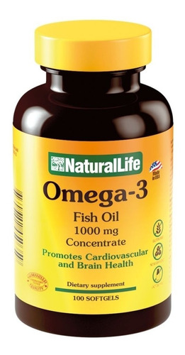 Omega 3 1000mg Natural Life X 100 Capsulas