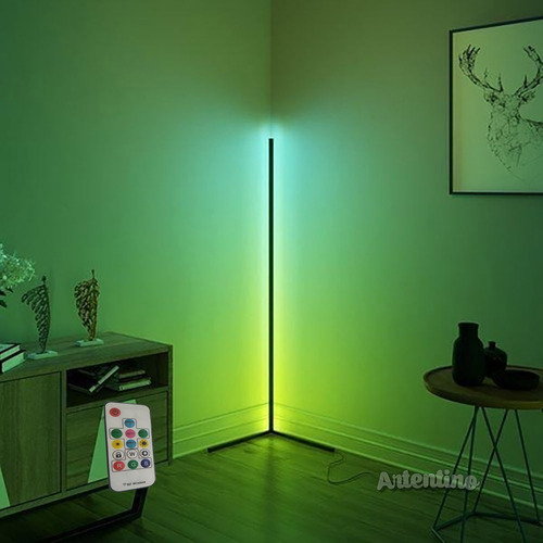 Imagen 7 de 10 de Luz Lampara Pie Esquinero Pixel Led Rgb Regalo Deco Original