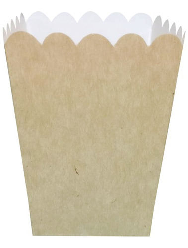 Imagen 4 de 5 de Caja Pochoclos Poc1 X 10u Packaging Blanco Madera