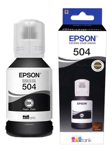 Tinta Epson 504 Ecotank 127ml L4150 L6161  100% Original Blk