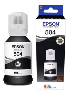 Tinta Epson 504 Ecotank 127ml L4150 L6161 100% Original Blk