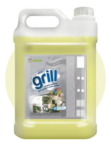 Grill Desincrustante Alcalino 5l Limpa Chapa Coifas Grelhas