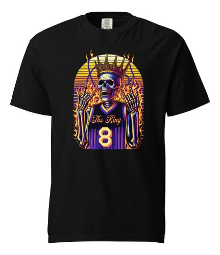 Polera Unisex Lakers Nba Basket Ganador Esqueleto Estampado