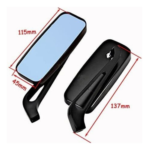 Espejos Laterales Rectangulares Universales Para Motocicleta
