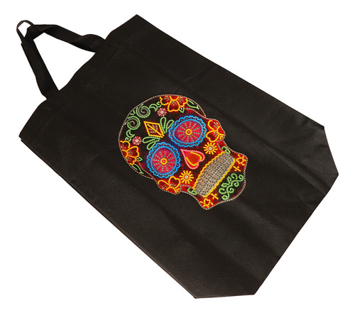 Kit De Bolsos Con Strass Para Pintar Una Calavera Sobre Negr