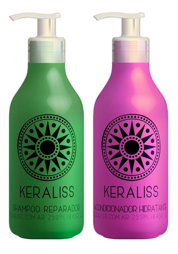 Imagen 1 de 5 de Keraliss Kit Shampoo Rep + Acondicionador Hidratante 250 Ml