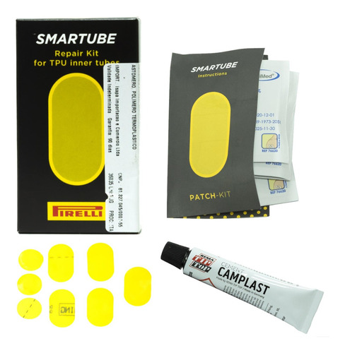 Kit Reparo Remendo Bike Pirelli Smartube Tpu Speed Road 10un