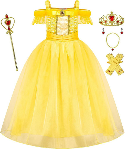 Vestido De Cosplay De Bella Y La Bestia Princesa De La Bella 0