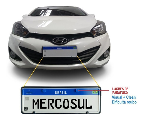 Suportes Para Placa De Carro Mercosul Gratis Lacre Parafusos