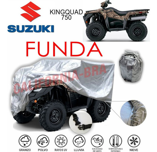 Cubre Cuatri Eua Broche + Ojillos Suzuki Kingquad 750