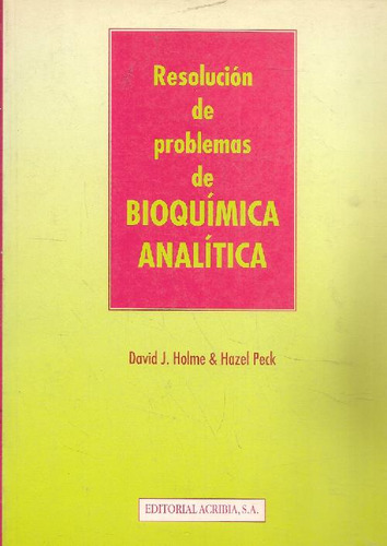 Libro Resolucion De Problemas De Bioquimica Analitica De D.