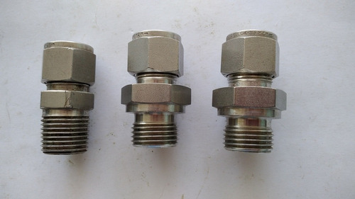 Conectores Rectos De Compresión 1/2 Od /1/2 Npt Macho Ss316.