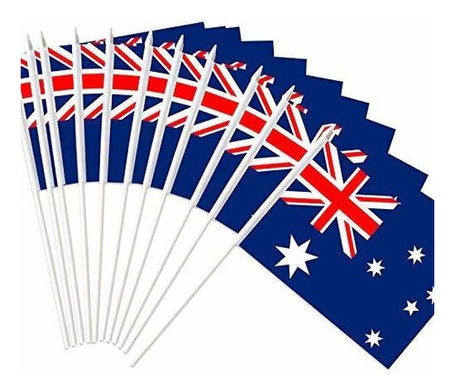 Anley Australia Flag Stick, Mini Bandera De Mano Australiana
