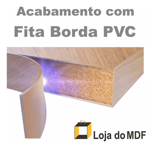 Prateleira Flutuante 180x20 Mdf Amadeirado 15mm 180x20cm