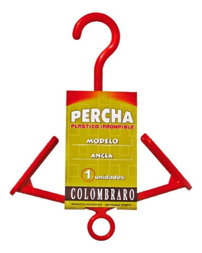 Percha Ancla Para Calzado/zapatilla Art 8074 Colombraro Color Rojo