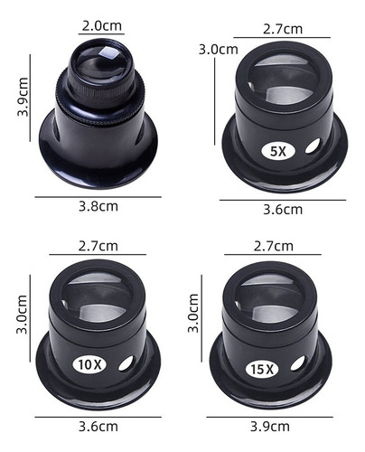 Lente De Lupa Watch Repair, Espejo De Una Pulgada Simple, 5/