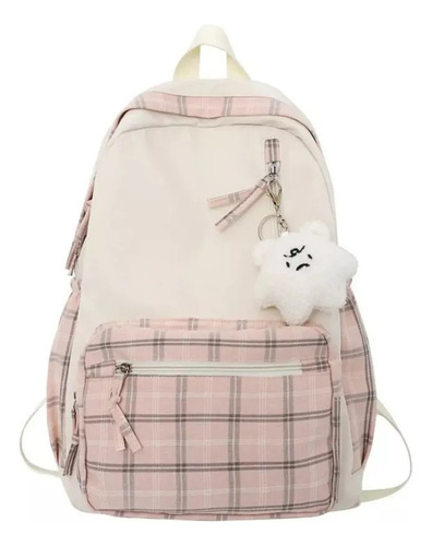 1 Aesthetic Backpack Mochila Kawaii Niñas Y Adolescentesa