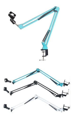 Imagen 1 de 2 de Soporte Brazo Atril Metalico Micrófono Ajustable Colores Rr