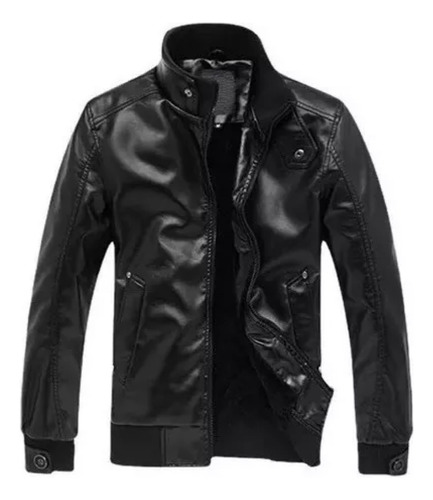 Chaqueta De Cuero Con Cuello Para Hombre Barata Cabolsa