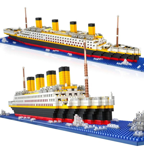 New Puzzle 3d Juguetes Bloques Titanic Maquetas Barco Regalo