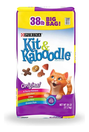 Gatarina Kit & Kaboodle Original 4 Flavors 38lb (17,2kg)