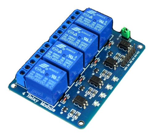 Modulo Relay 4 Canales 5v 10a Arduino Pic Robotica Rele