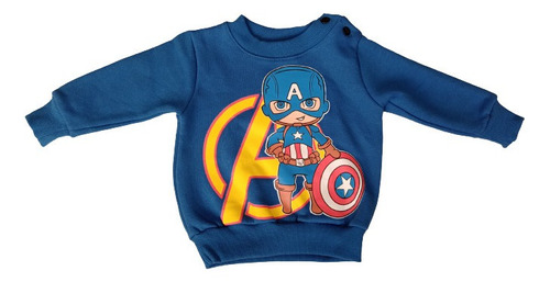 Buzo Para Bebé Capitán América Personajes Superhéroes 