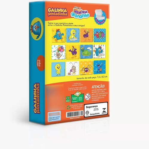 Jogo Da Memoria Galinha Pintadinha Peças Grandes Educativo