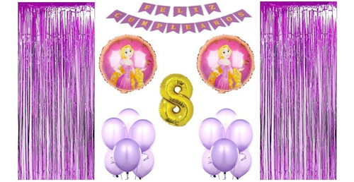 Combo Deco Fiesta Globos Rapunzel Globos Princesas