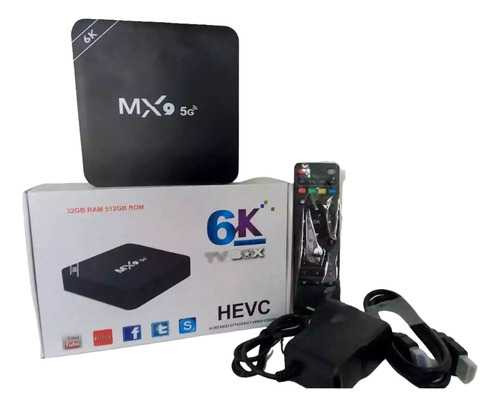 Tv Box 6k 512 Gb Almacenamiento 32gb Ram Negro Estándar