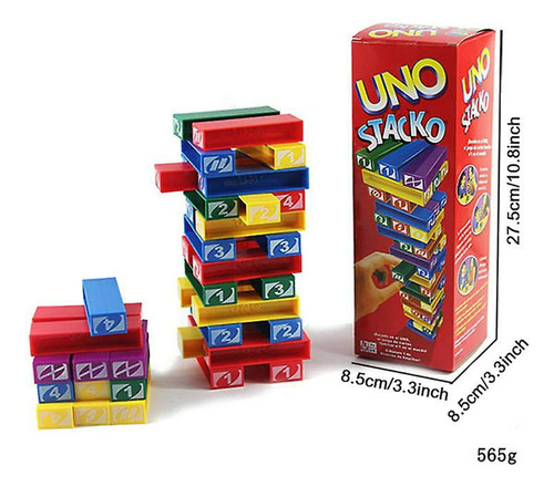Juego De Mesa Jenga Mattel Uno Stacko