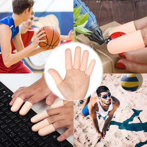 10 Protectores Para Dedo Silicona Resistente Elástico Dedal
