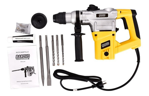 Rotomartillo electroneumático Barovo RPK-25A amarillo con 1050W de potencia 220V