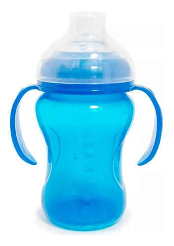 Vaso Bebe Pico De Silicona Asas Y Tapa 270ml Love 9142