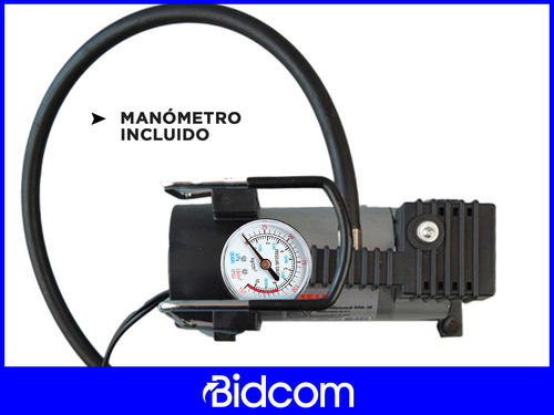 Mini Compresor De Aire Auto Con Manómetro Portátil
