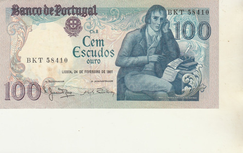 Porugal , 100 Escudos De 1981 