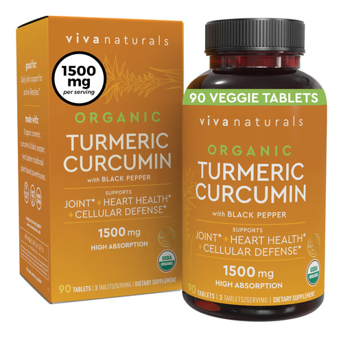 Suplemento De Crcuma Orgnica 1,500 Mg (90 Comprimidos) | Con