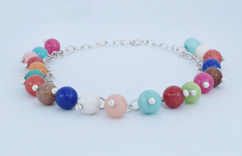 Pulsera De Plata .925 Colores