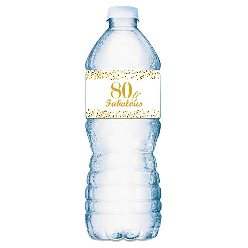 80 Y Fabulosas Etiquetas Para Botella De Agua; Juego De 20 E