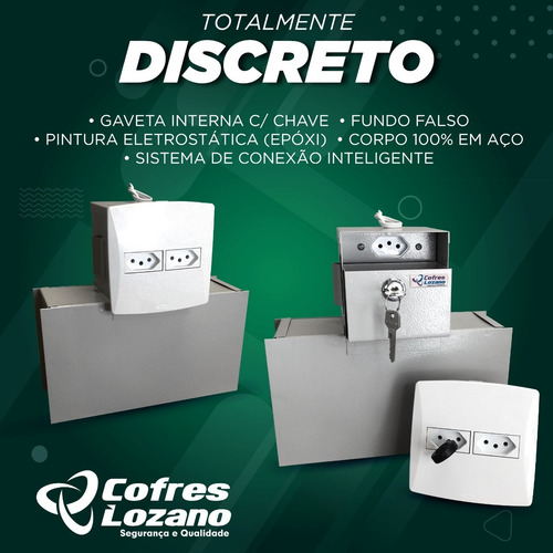 Imagem 4 de 10 de Cofre Tomada Embutir Médio. O Melhor Cofre
