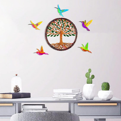 4pcs Árbol De La Vida Y Colibrí Molde De Resina De Silicona