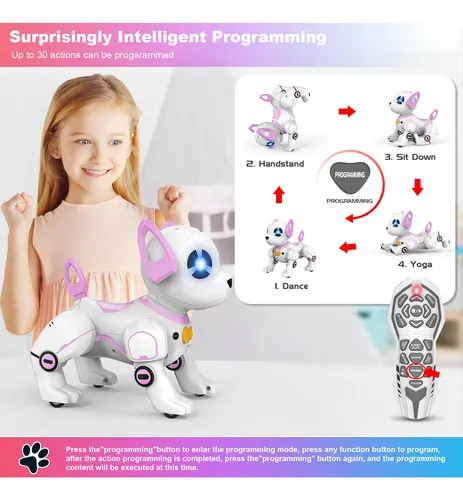 Supireo Perro Robótico De Juguete Con Control Remoto Personaje Color