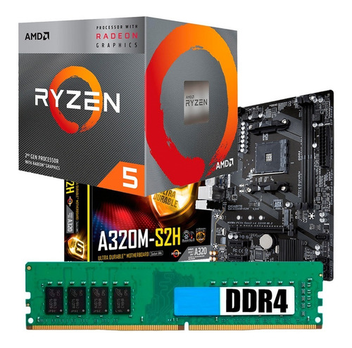 C146 Combo Actualizacion Amd Ryzen 5 3600 + A320 + 8gb 4