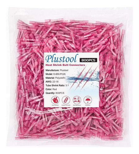 Conectores A Tope Termorretráctiles De 800 Piezas Awg