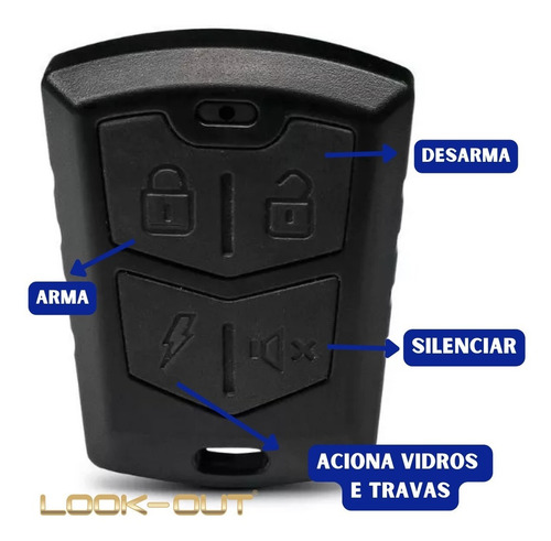 Alarme Automotivo Universal AL-20XR TXC Chave Canivete Premium