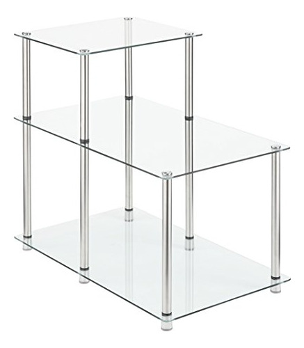 Designs2go Classic Glass, Mesa Auxiliar De 3 Niveles Es...