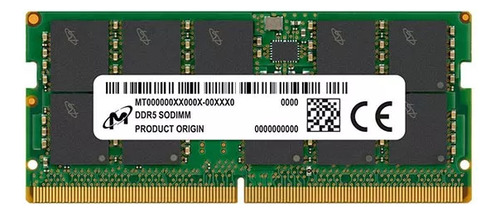Memória Notebook 8gb Ddr5 4800mhz Micron Mtc4c10163s1sc48ba1