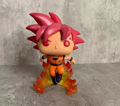 Funko pop dragão super zq bola versão da mão para fazer anime modelo 827 #  ssg super saiyan goku cabelo vermelho modelo brinquedos crianças presente -  AliExpress