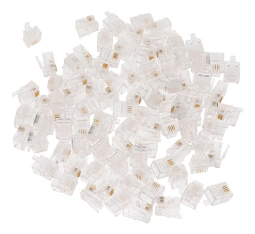 100 Unids Rj11 Rj-11 6p4c Enchufe Modular Cable Conector De