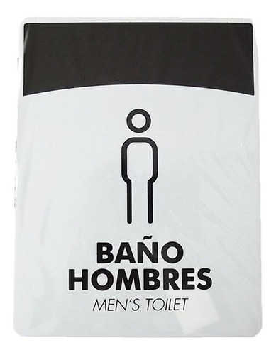 Aviso Baño Mixto Hombres Mujeres 21x16 Letrero Señal Baños